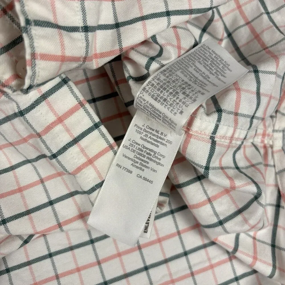 J.CREW Oxford Flex Slim Long Sleeve Button Down Striped Shirt Mens Large NWOT